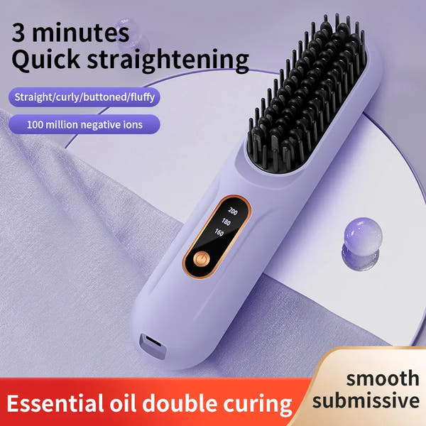 GlamGlide –  Hair Straightening Brush