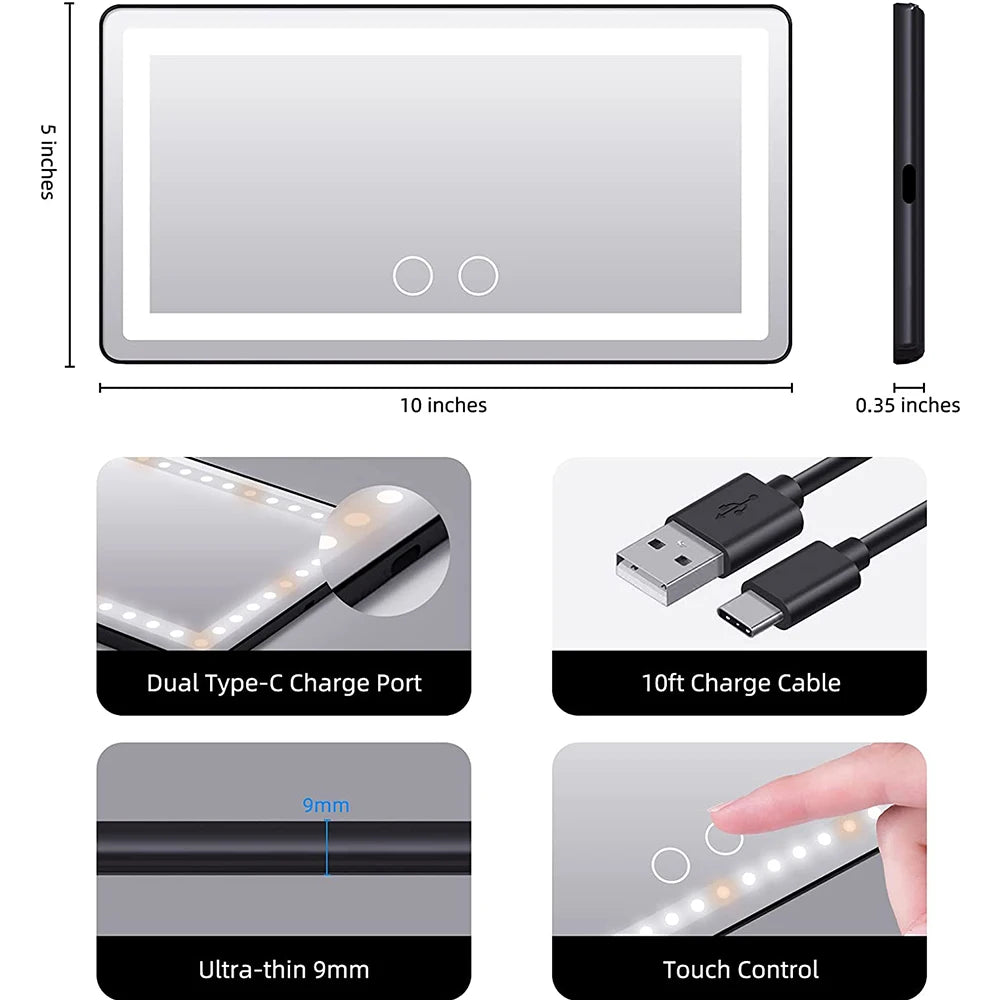 GlamoGlow - Led Vanity Visor