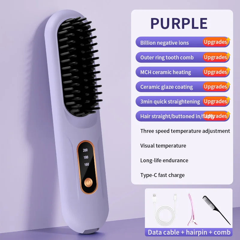 GlamGlide –  Hair Straightening Brush